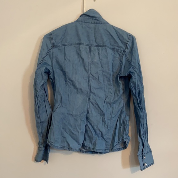 Forever 21 jean button up flannel - Picture 2 of 4